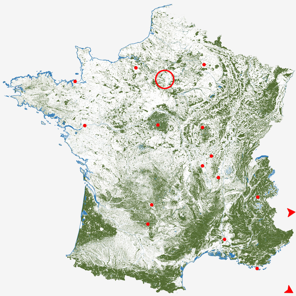 Carte des projets réalisés par l’architecte